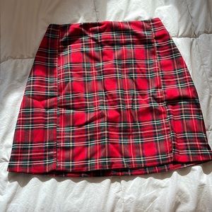 Plaid Print Skirt